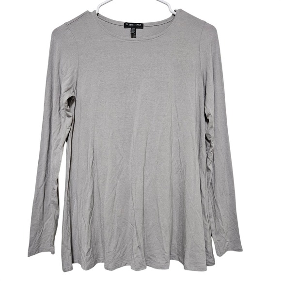 Eileen Fisher Tops - Eileen Fisher Petite Gray‎ Long Sleeve Tunic Top Shirt Size PP
